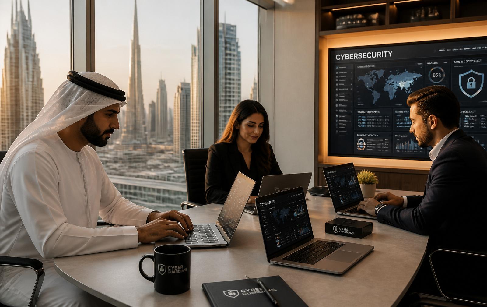 Distributed team collaborating securely from a Sharjah office